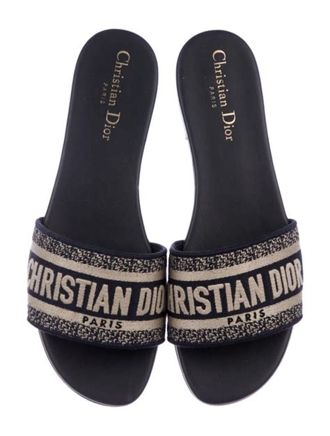 womens christian dior slides|christian dior flat slides.